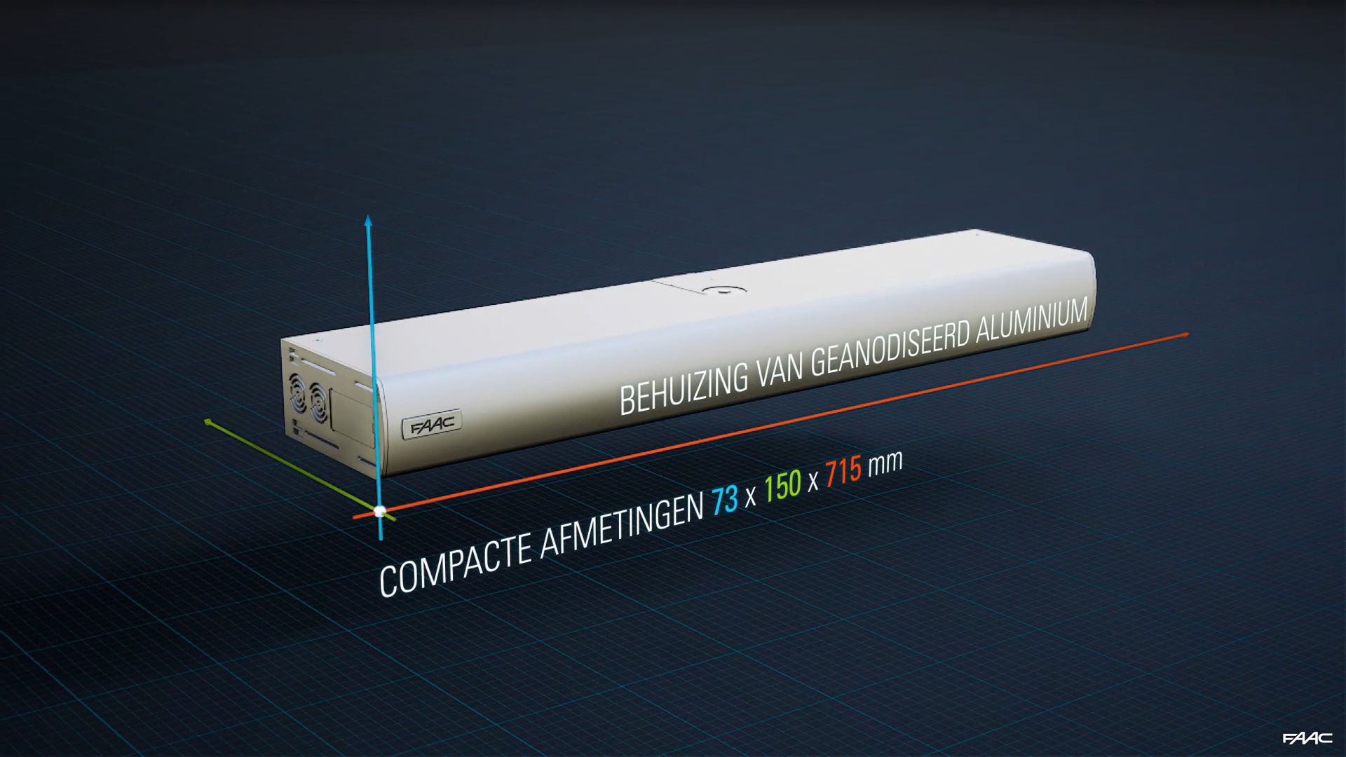 FAAC A952 draaideurautomaat met compacte en slanke afmetingen